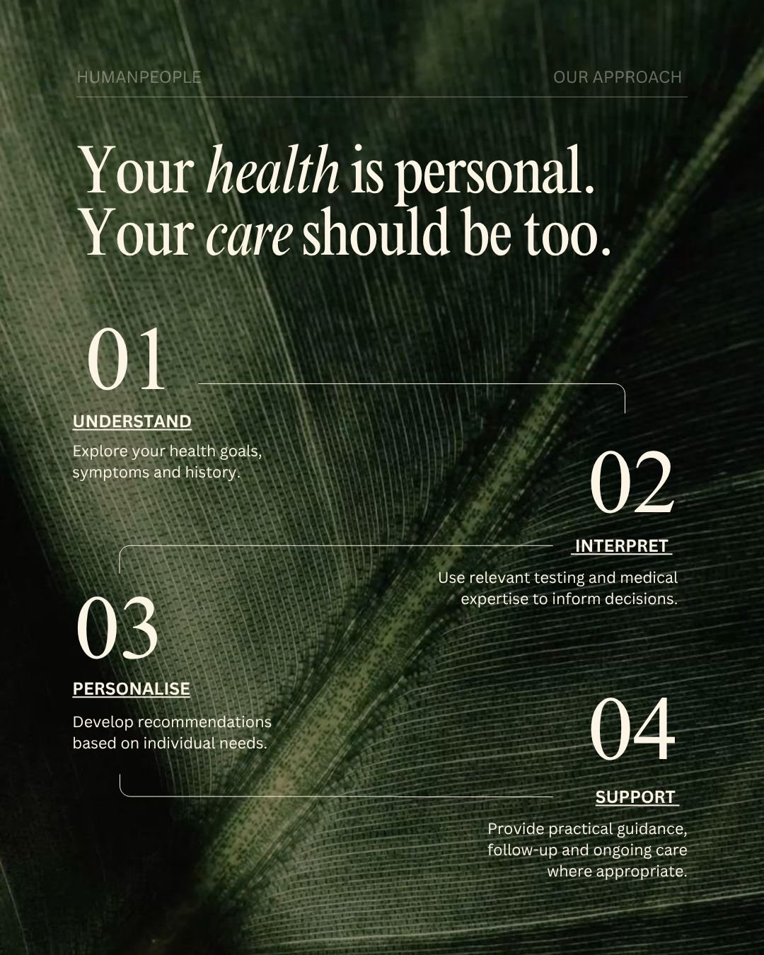 Instagram post: Your health is personal. Your care should be too.